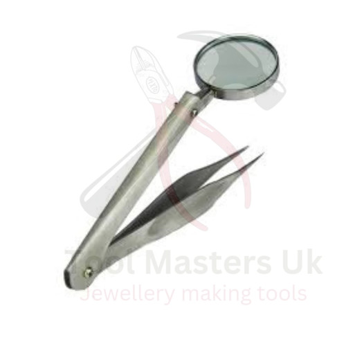 Tweezers with magnifying - 8x,