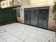  New Aluminium Bi fold Doors inc blinds 3 panels. 2.4m x 2.1 GREY