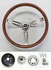 1967 1968 Chevelle El Camino Nova 15" Real Wood Grip Steering Wheel RWB Bowtie