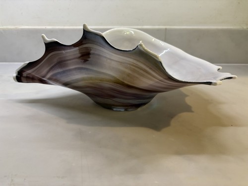 Murano style folded art glass