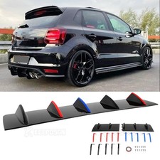 Gloss Black Shark Fins Rear