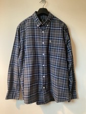 Guinness  Button Down Long Sleeve Brown Check Men’s Shirt Size L VGC