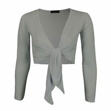 WOMENS PLAIN TIE KNOT SHRUG