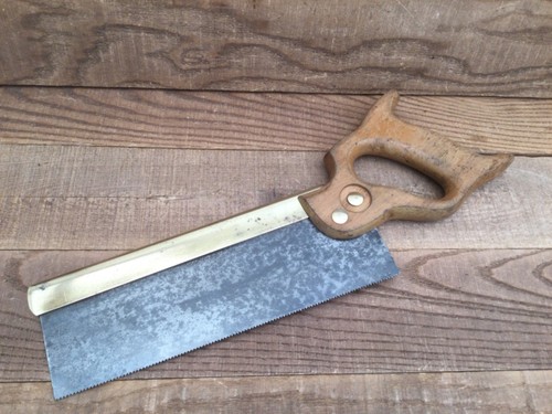 Vintage brass back tenon - brass,