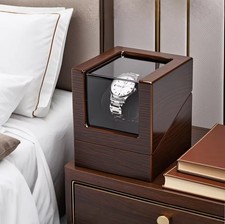 Embers Luxury Single Or Double Watch Winder – Wooden Automatic Box Mabuchi Motor