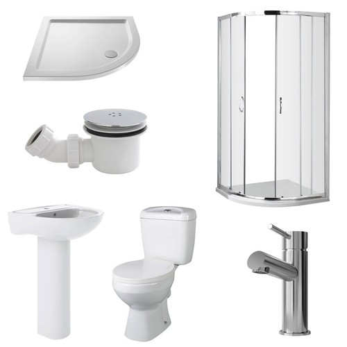 Bathroom suite 800mm quadrant - 800mm,