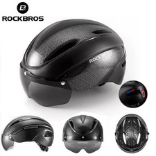 ROCKBROS Cycling Helmet Anti-Fog Goggles MTB Road Bike Helmet With LED TailLight