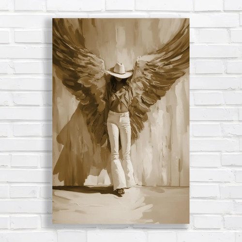 Vibrant angel wings sepia - angel,