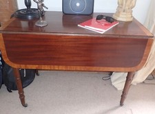 Victorian, inlaid gate leg drop leaf table, with draws each end, beautiful