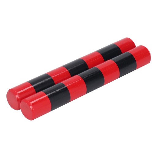 Red striped rhythm sticks - striped,
