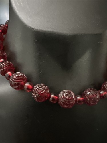 Carved cherry amber - carved,