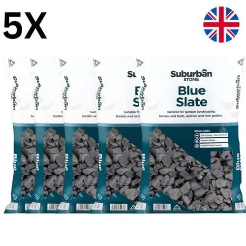 Blue slate chippings - slate, 40mm