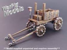 Wooden Wagon Cart 4 Wheels RESIN Medieval Fantasy West 28mm / 32mm Scale Scenery