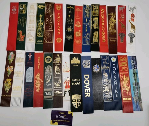 Vintage leather bookmarks - vintage,