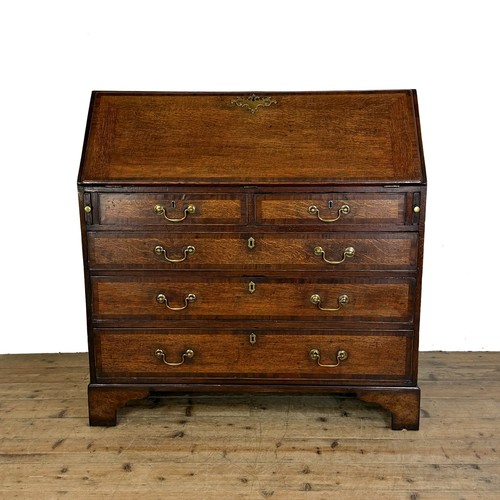 Antique georgian oak writing - oak,