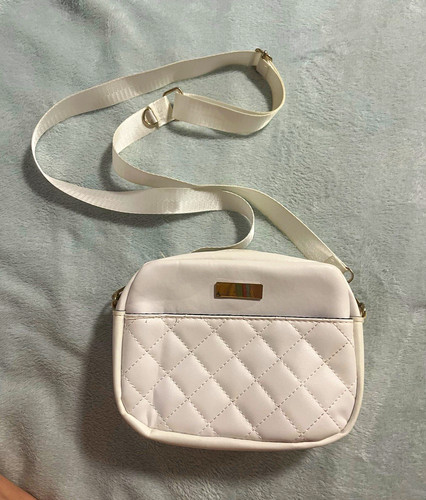 White faux leather - leather, quilted