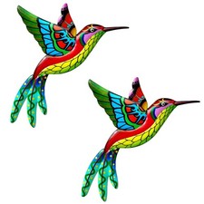 2X(Yellow Outdoor Metal Wall Decor - 3D Metal Bird Wall Decor - Outdoor2232