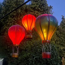 Solar Hot Air Balloon Lighting Outdoor Hanging LED Light for Garden Patio Decor