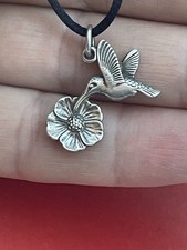 Vintage James Avery Sterling Silver Hummingbird Charm Pendant