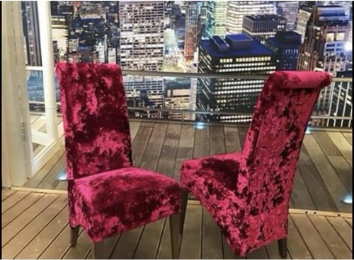 Italian crushed velvet dinning - italian,