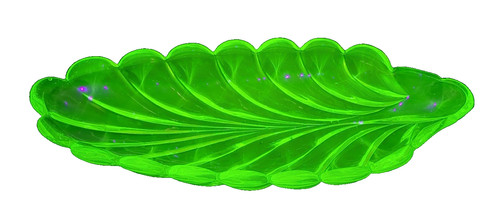 Uranium green glass dish - uranium,