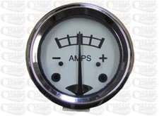 Lucas type Ammeter, White faced Ideal for Classic / Vintage Motorcycles