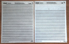 2 sheets of Letraset Science dry transfers, T2037 & T2038, both used