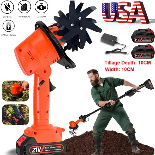 Cordless tiller for - for, gardening