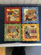 Certified International Jennifer Brinley French Bistro Square Plate 8,75”, 4 Pcs