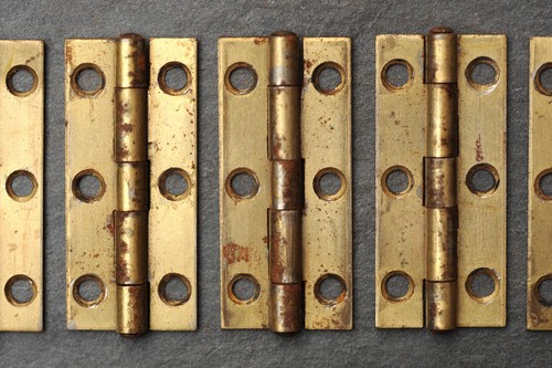 Reclaimed brassed hinges - tc,