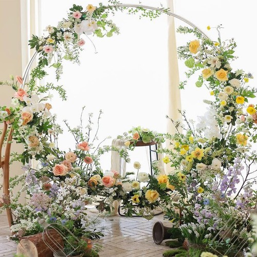 Metal round wedding arch heavy - arch,