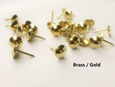 Pack of 100 BRASS GOLD - DECORATIVE UPHOLSTERY NAILS / STUDS / TACKS / PINS