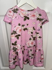 Monnalisa Pink Floral Dress