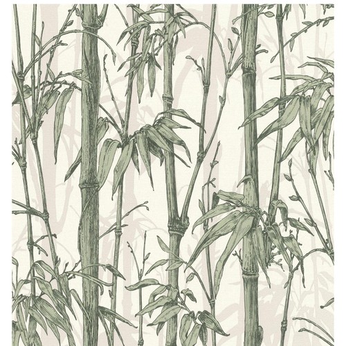 White green bamboo wallpaper - white,