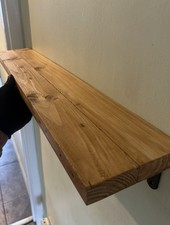 Rustic Narrow Shelf Solid Wood