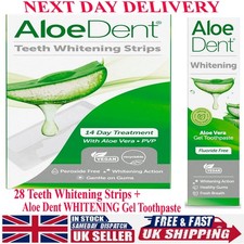 28 TEETH WHITENING STRIPS ALOE Whiten Kit + ALOE DENT WHITENING TOOTHPASTE 75ML