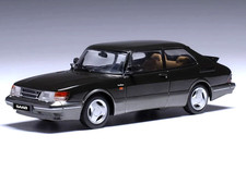 IXO 1/43 DIECAST 1988 SAAB 900 TURBO SALOON BLACK/GREY TAN INTERIOR CLC577