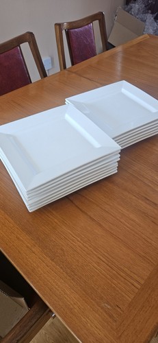 White square dinner plates - dinner,