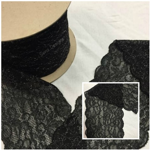 Black silver flower - black, design