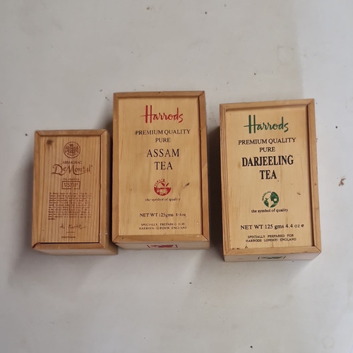Vintage harrods wooden tea - vintage,