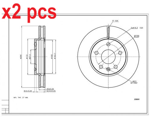 Pcs sides front - pcs, brake