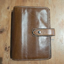 Filofax Malden Antiqued Leather Personal Organiser Brown Uni Work Planner
