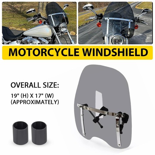 Motorbike smoke windshield - 19",