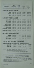 Simca Dodge Original UK Price