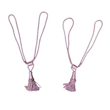 Vintage French Curtain Tie Backs Rope Tassel Country House Pink Rose Gold Retro