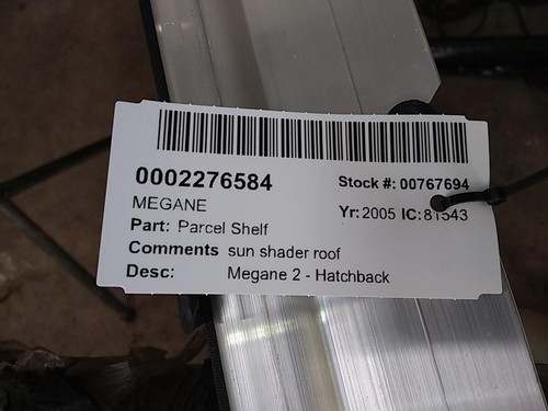 Renault megane parcel shelf - parcel,