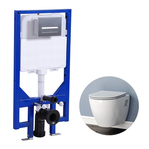 Bathroom wall hung toilet - wall,