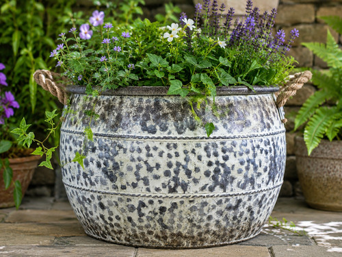Planter with rope - rope, handles
