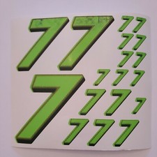 Lime Green red/blk  #7's