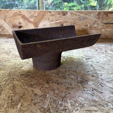 Cast Iron Gutter 4 Inch Half Round End 2.5" Inch drop end outlet